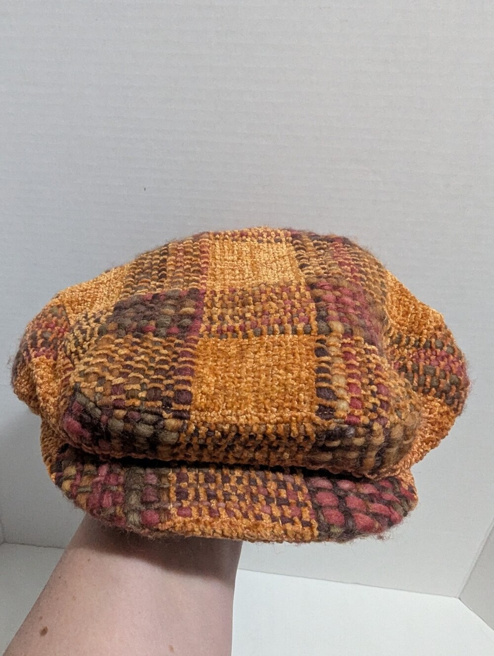 Orange Wool Wigens Newsboy Cap Size Medium